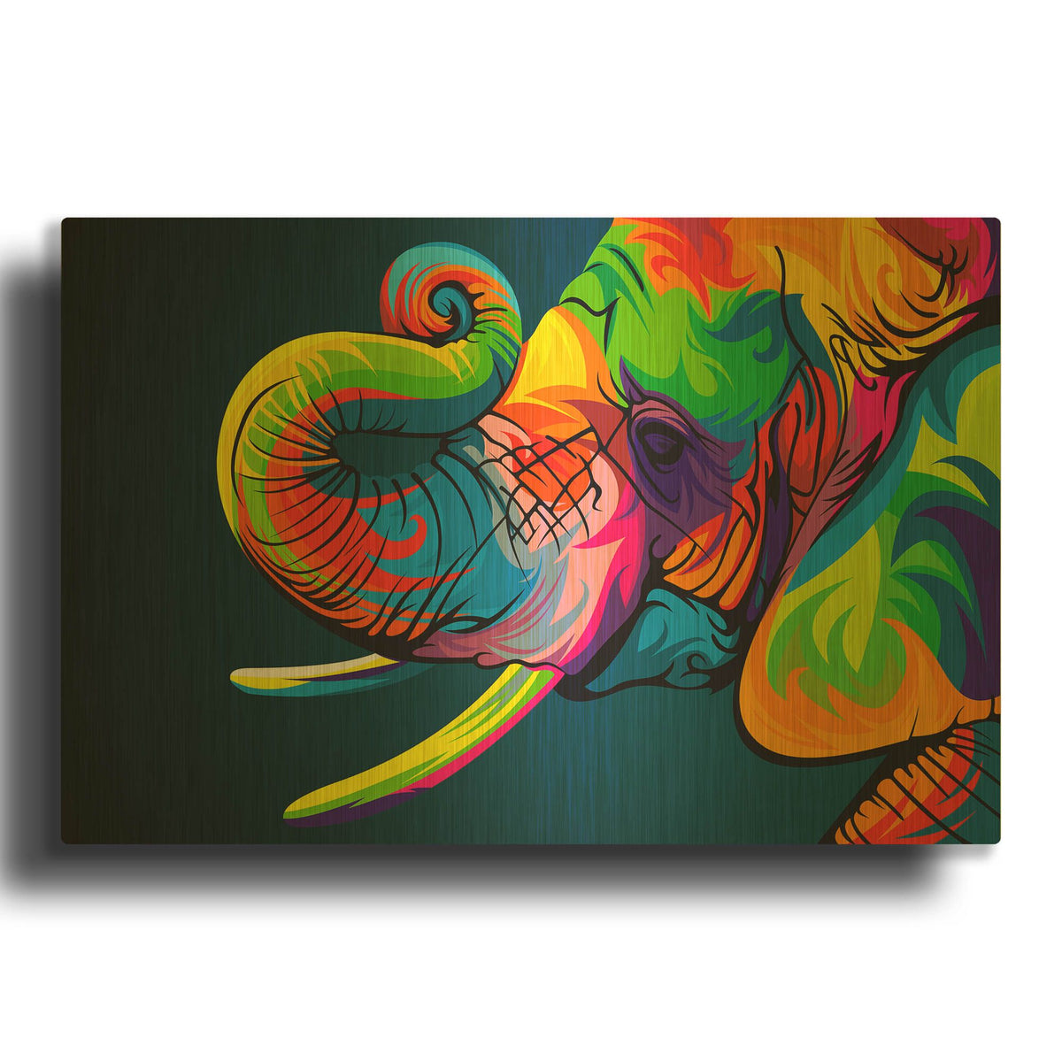 'Elephant' By Bob Weer Gold Metal Wall Art