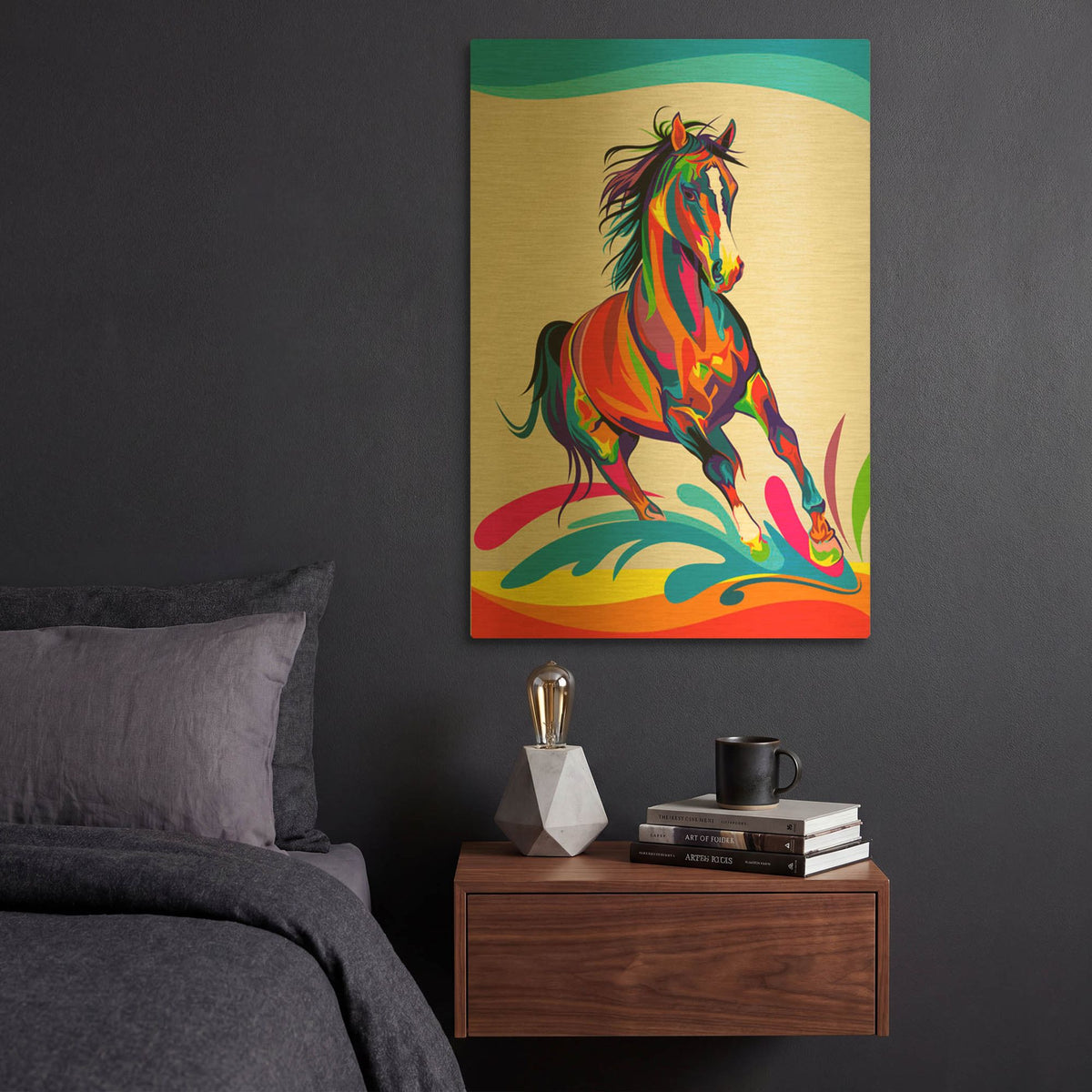 'Horse' By Bob Weer Gold Metal Wall Art
