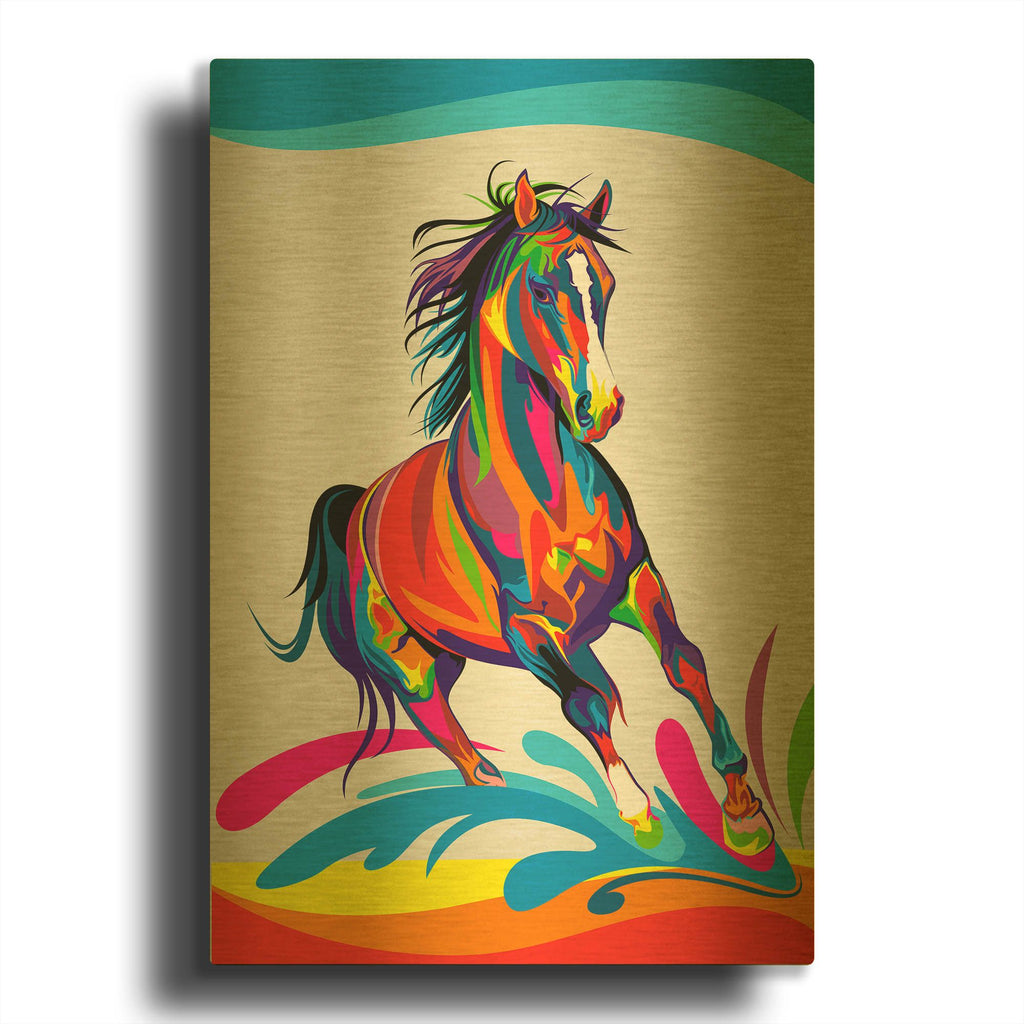 'Horse' By Bob Weer Gold Metal Wall Art