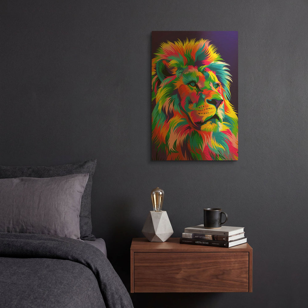 'Lion New' By Bob Weer Gold Metal Wall Art