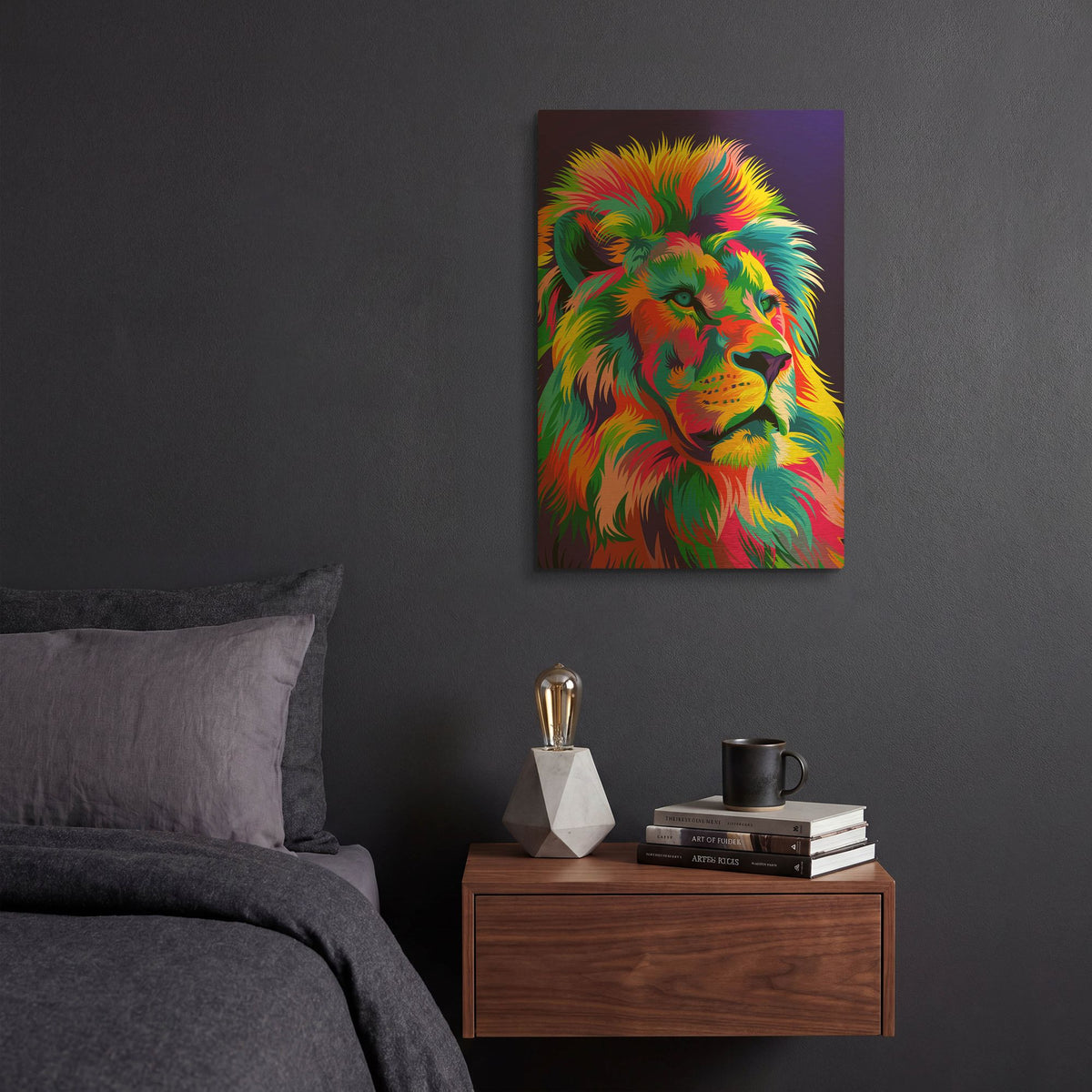 'Lion New' By Bob Weer Gold Metal Wall Art