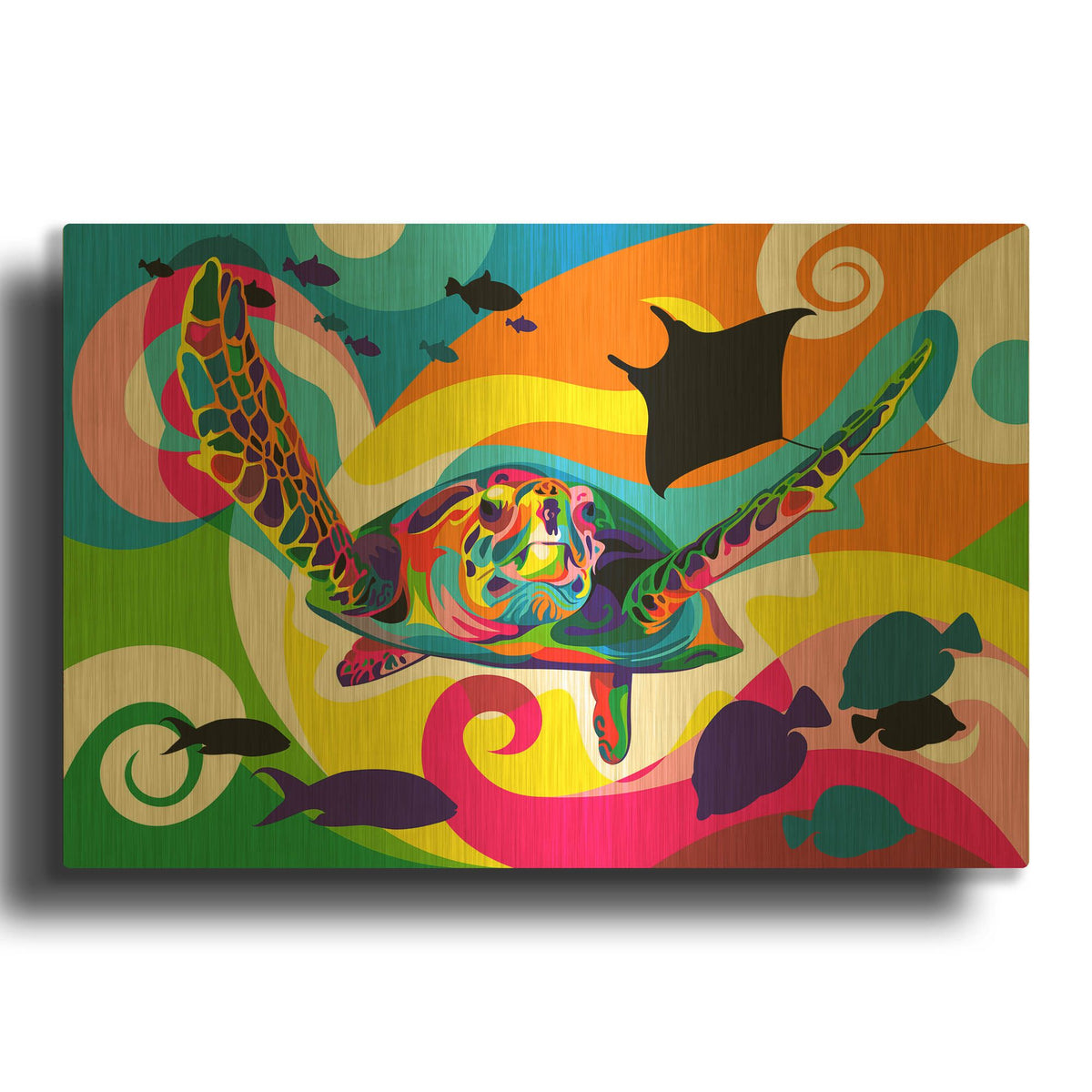 'Underwater' By Bob Weer Gold Metal Wall Art