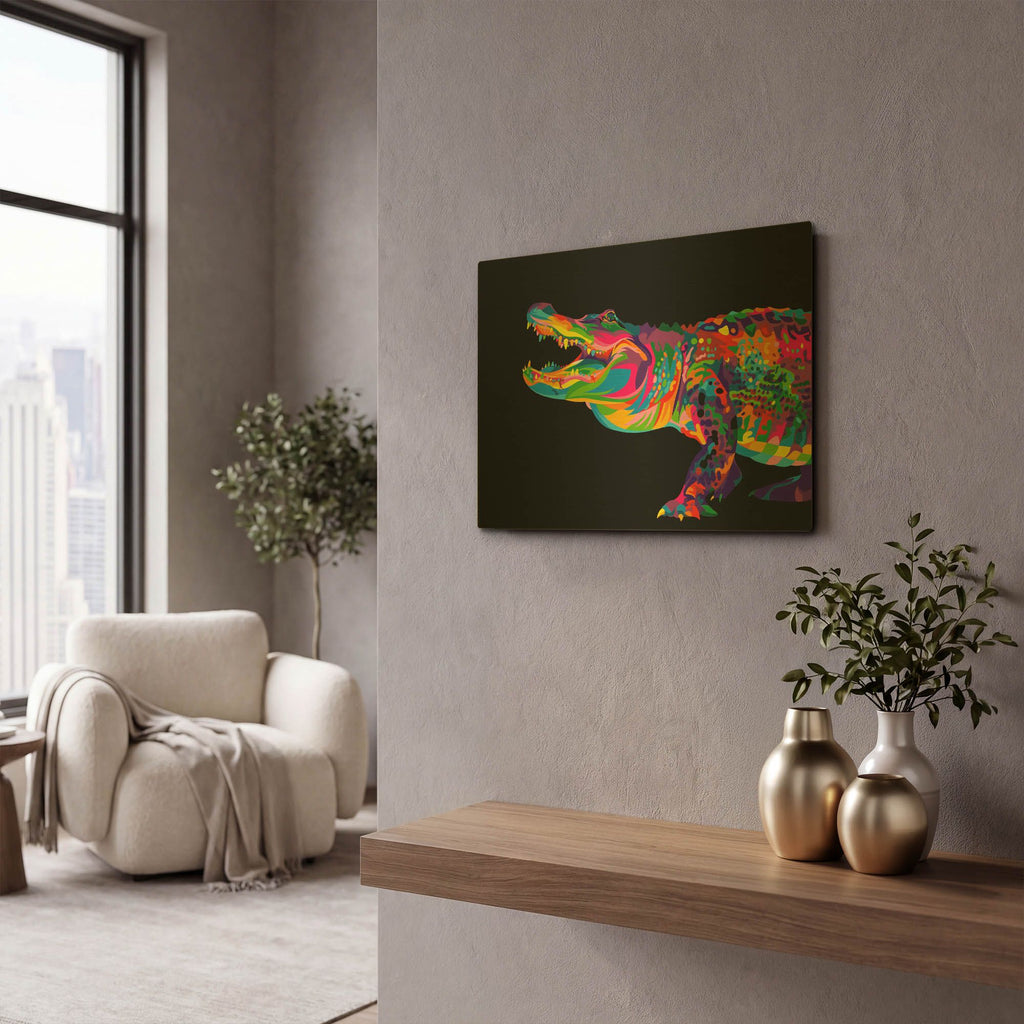 'Alligator' By Bob Weer Gold Metal Wall Art