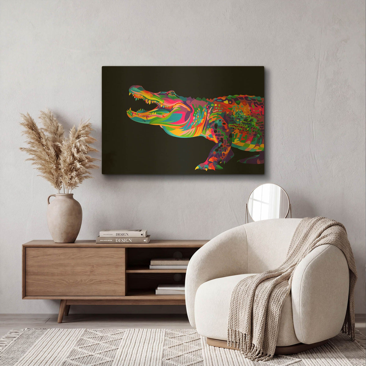 'Alligator' By Bob Weer Gold Metal Wall Art