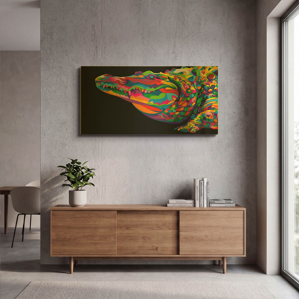 'Crocodile Smile' By Bob Weer Gold Metal Wall Art