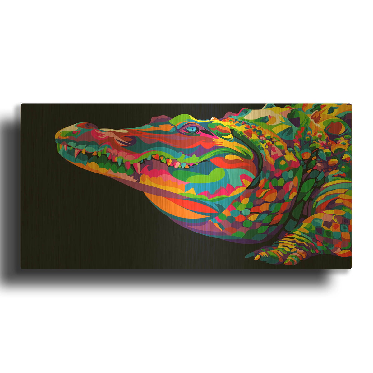 'Crocodile Smile' By Bob Weer Gold Metal Wall Art