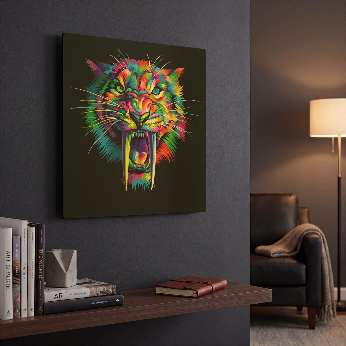 'Sabertooth' By Bob Weer Gold Metal Wall Art