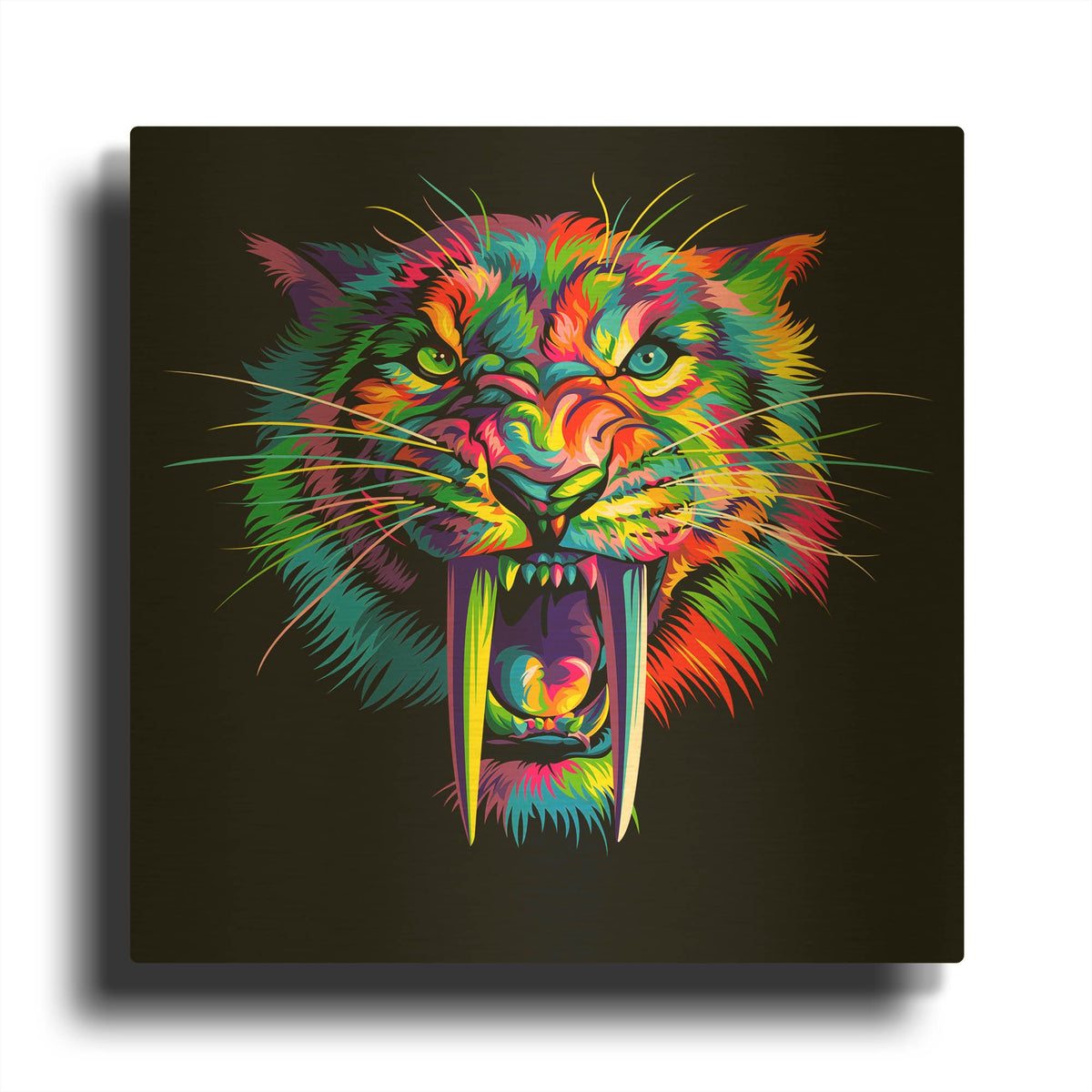 'Sabertooth' By Bob Weer Gold Metal Wall Art