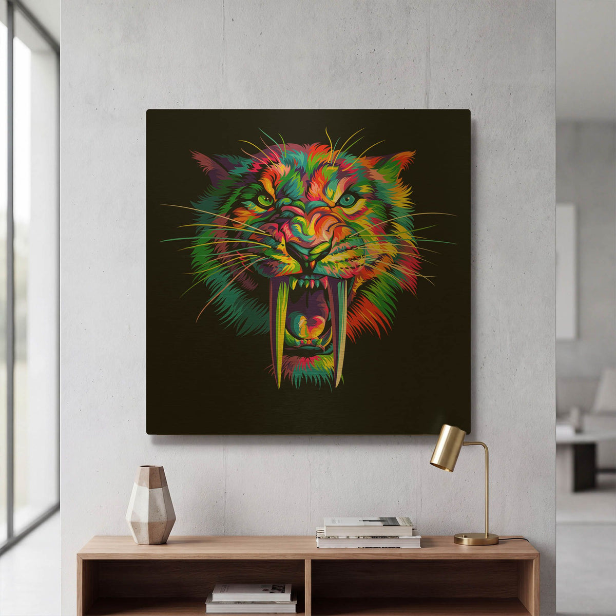 'Sabertooth' By Bob Weer Gold Metal Wall Art