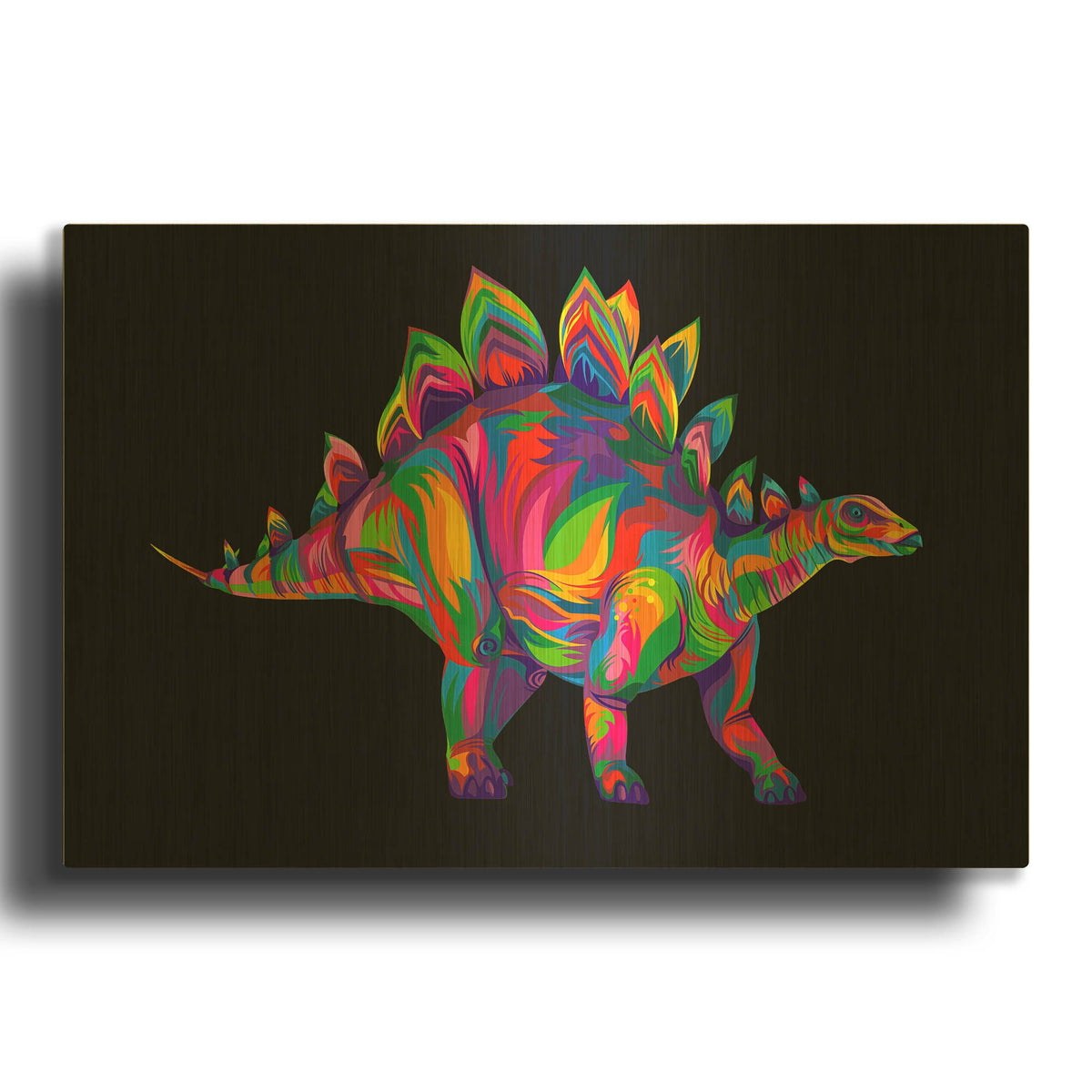 'Stegosaurus' By Bob Weer Gold Metal Wall Art