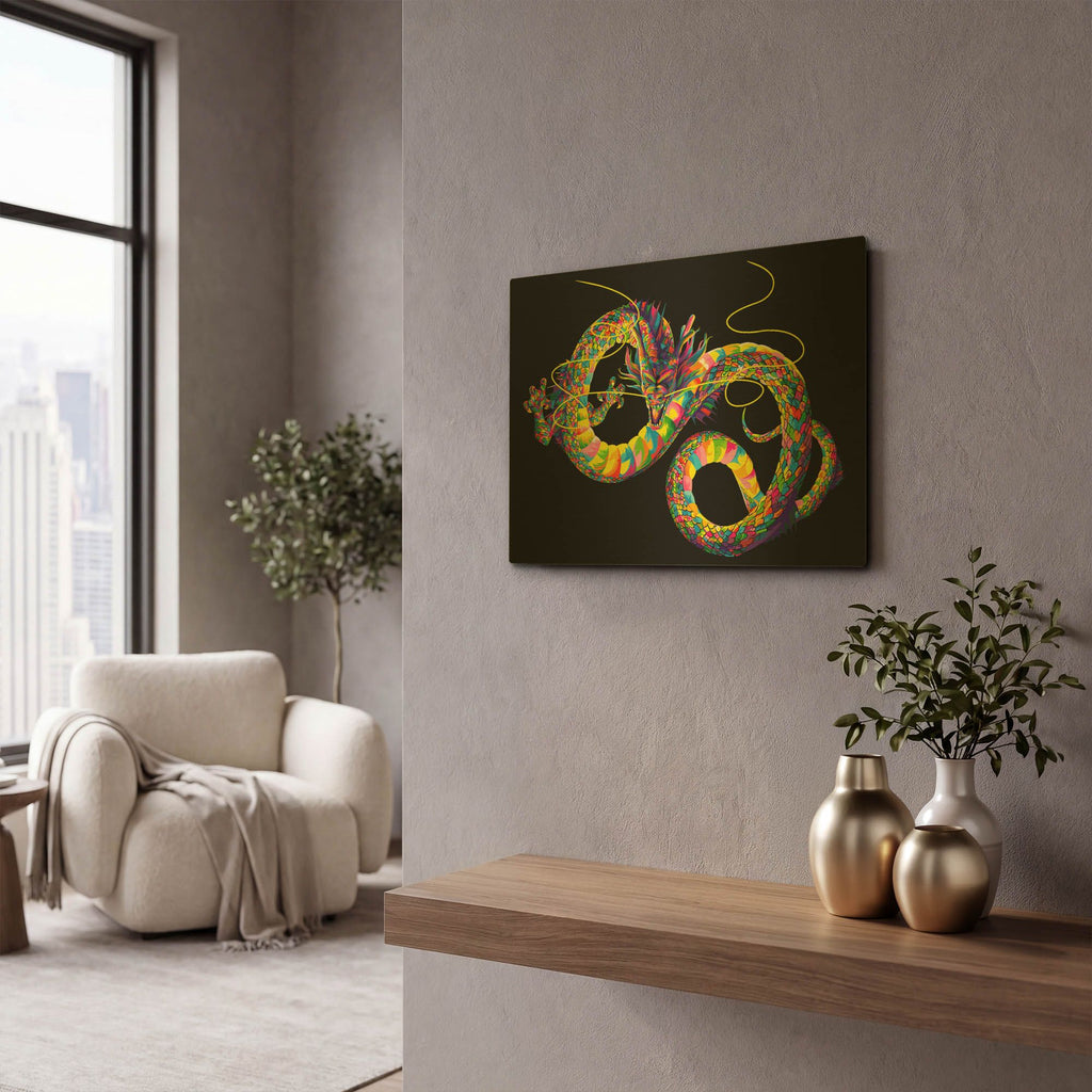 'Chinese Dragon' By Bob Weer Gold Metal Wall Art