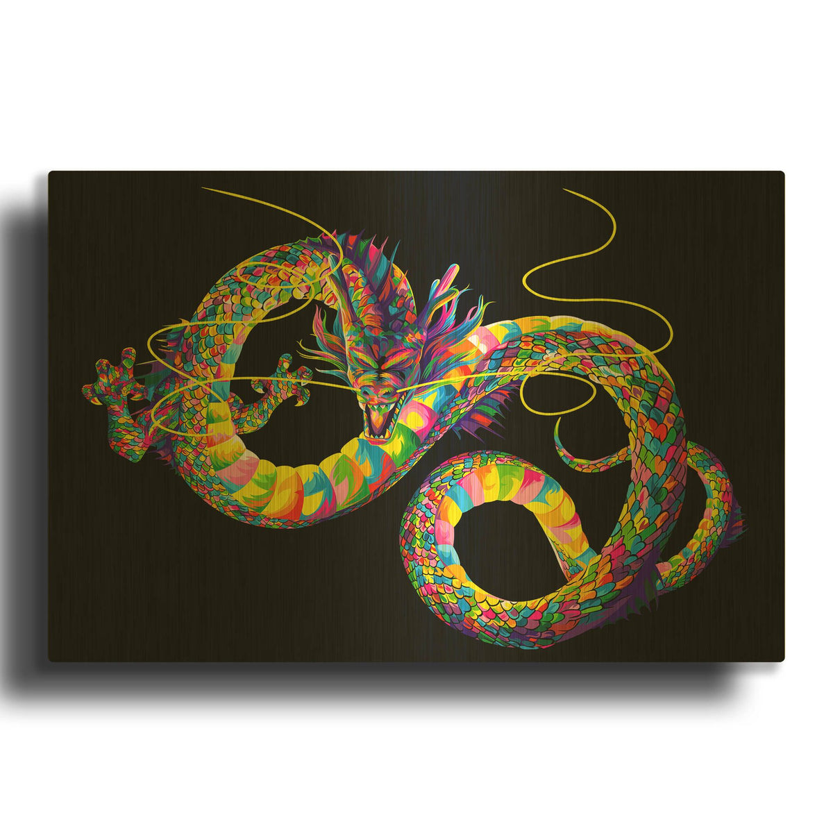 'Chinese Dragon' By Bob Weer Gold Metal Wall Art