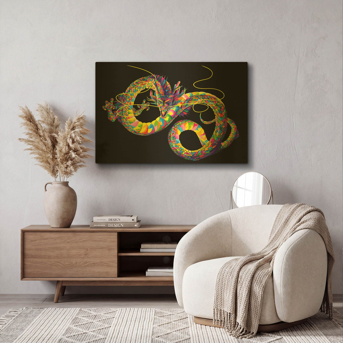 'Chinese Dragon' By Bob Weer Gold Metal Wall Art
