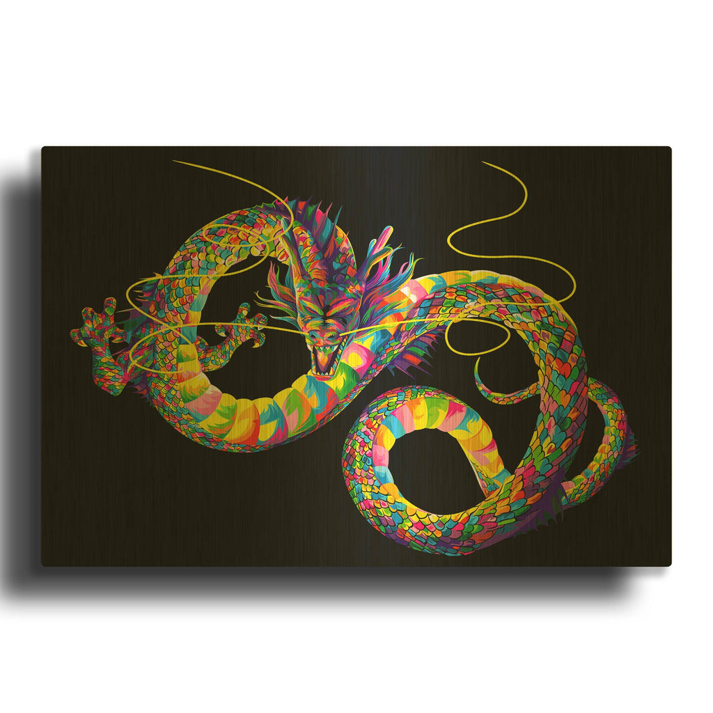 'Chinese Dragon' By Bob Weer Gold Metal Wall Art