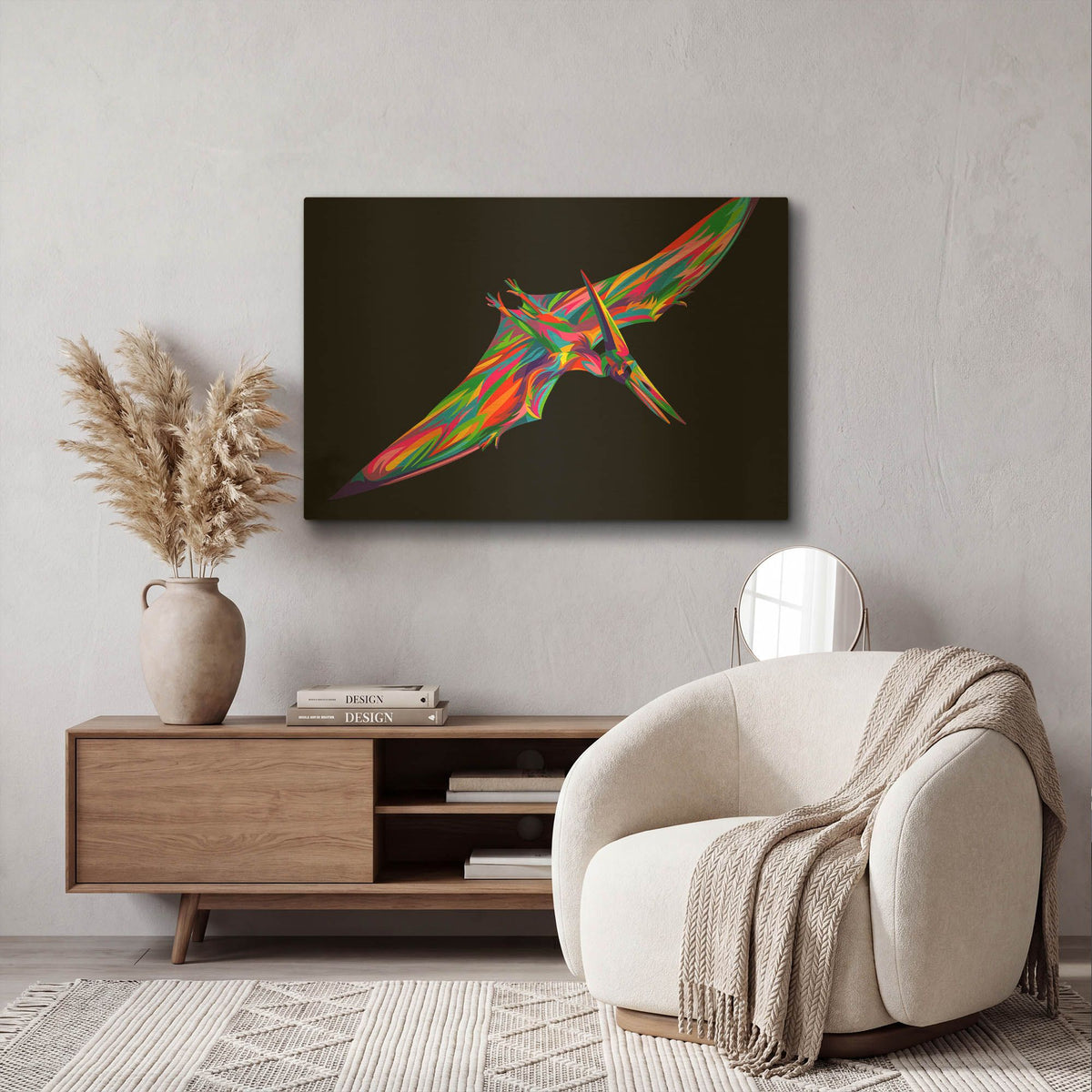 'Pterodactyl' By Bob Weer Gold Metal Wall Art