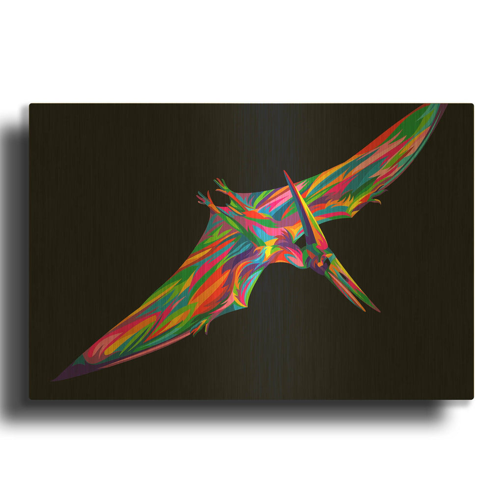 'Pterodactyl' By Bob Weer Gold Metal Wall Art