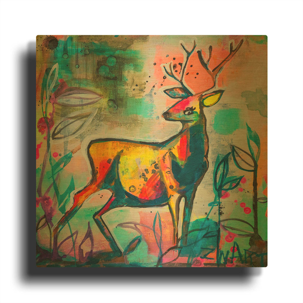 '4314 Proud To Be A Dear' By Zwart Gold Metal Wall Art