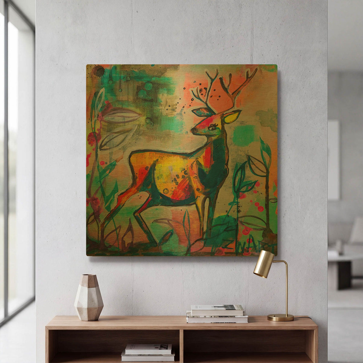 '4314 Proud To Be A Dear' By Zwart Gold Metal Wall Art