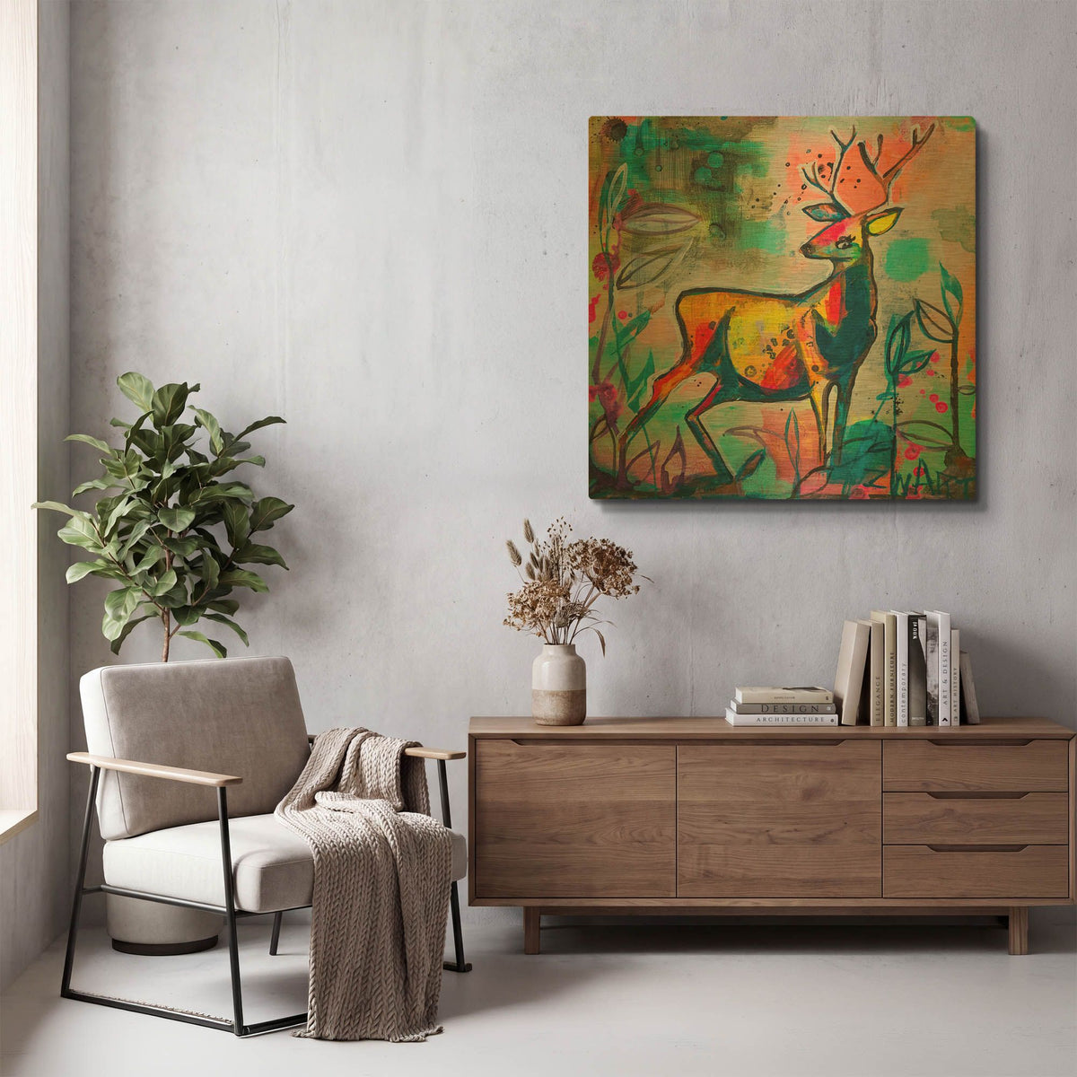 '4314 Proud To Be A Dear' By Zwart Gold Metal Wall Art