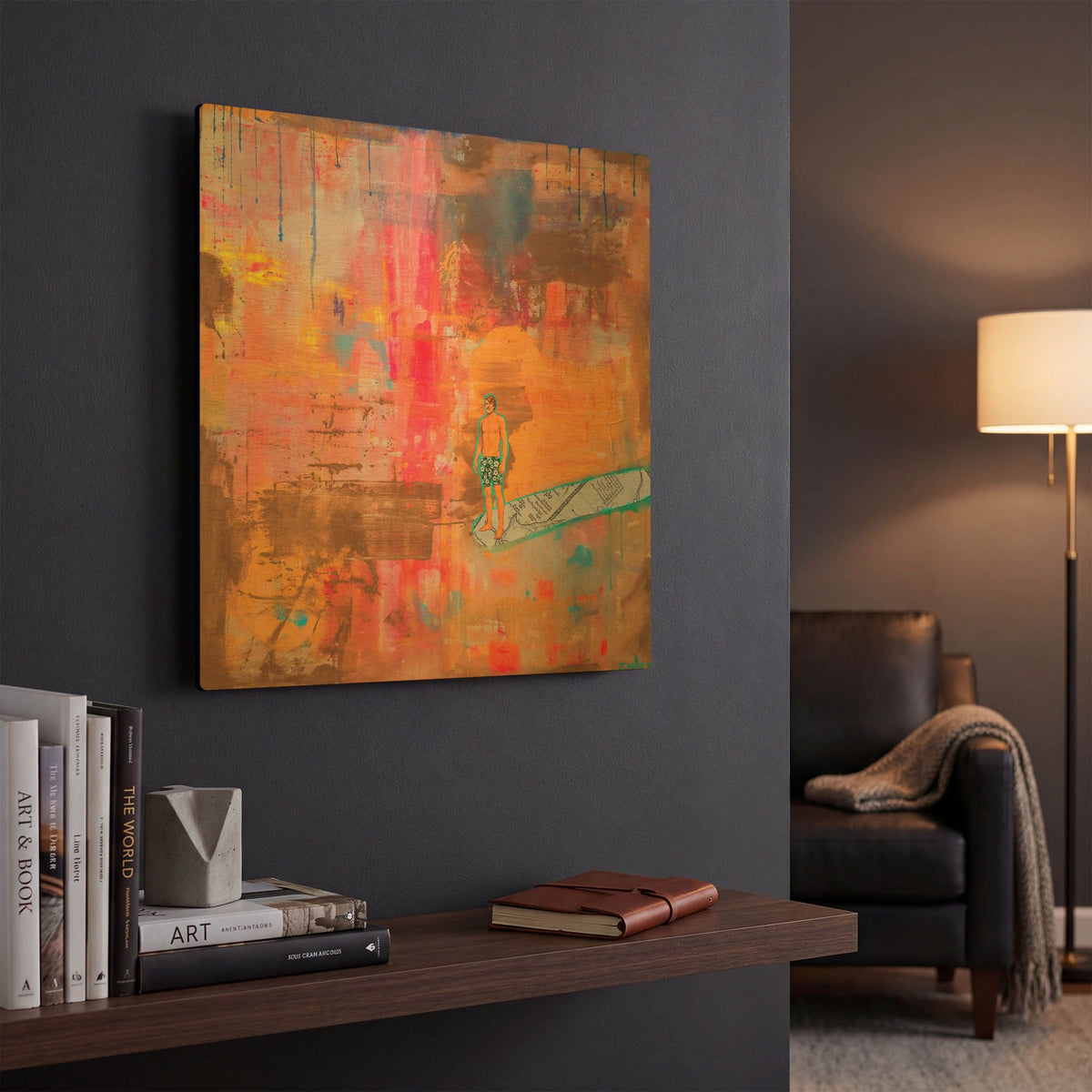 '1100 Dougie Rides The Nose' By Zwart Gold Metal Wall Art