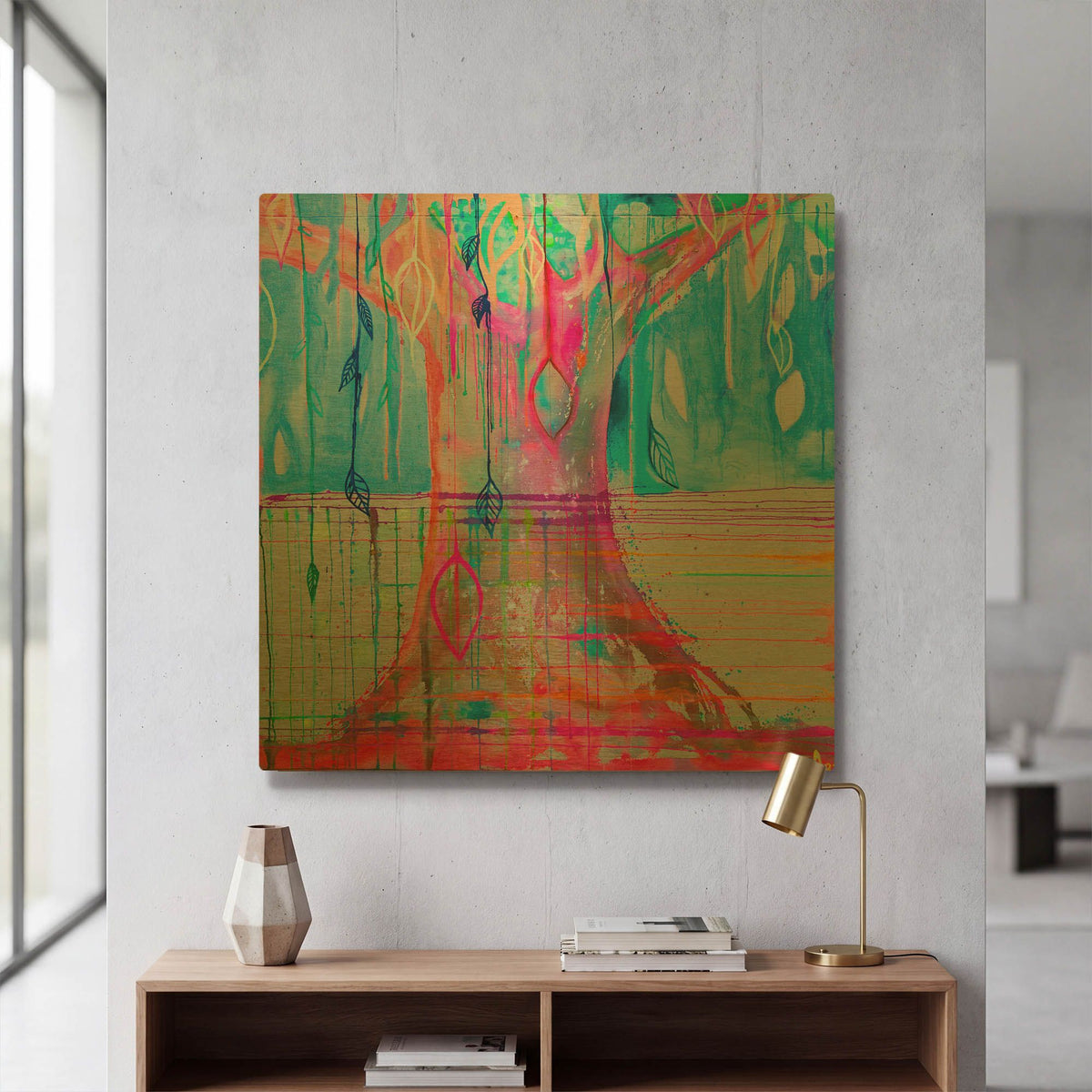 'Energy Tree' By Zwart Gold Metal Wall Art