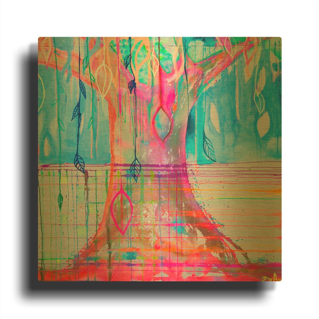 'Energy Tree' By Zwart Gold Metal Wall Art