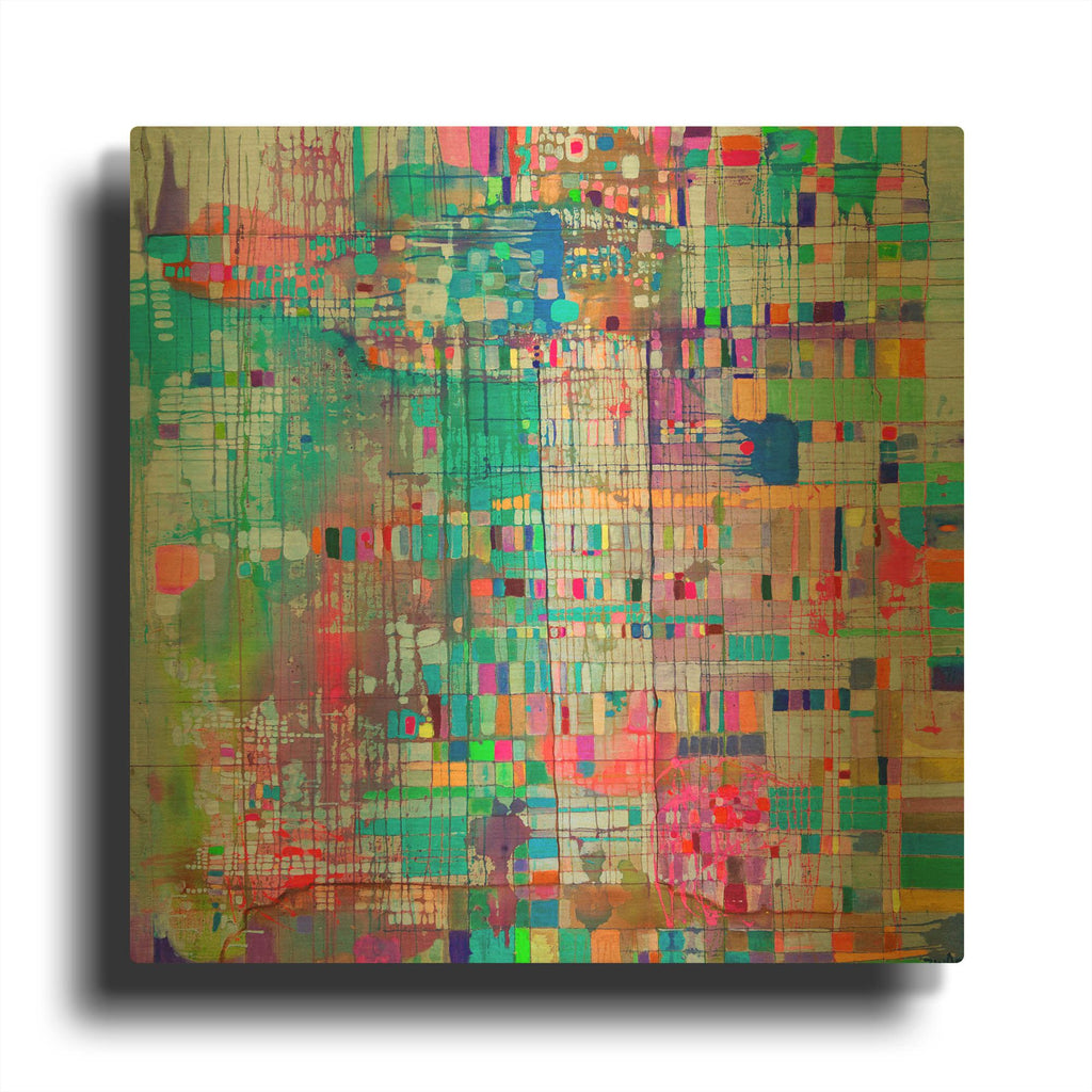 'Matrix Colour Field' By Zwart Gold Metal Wall Art