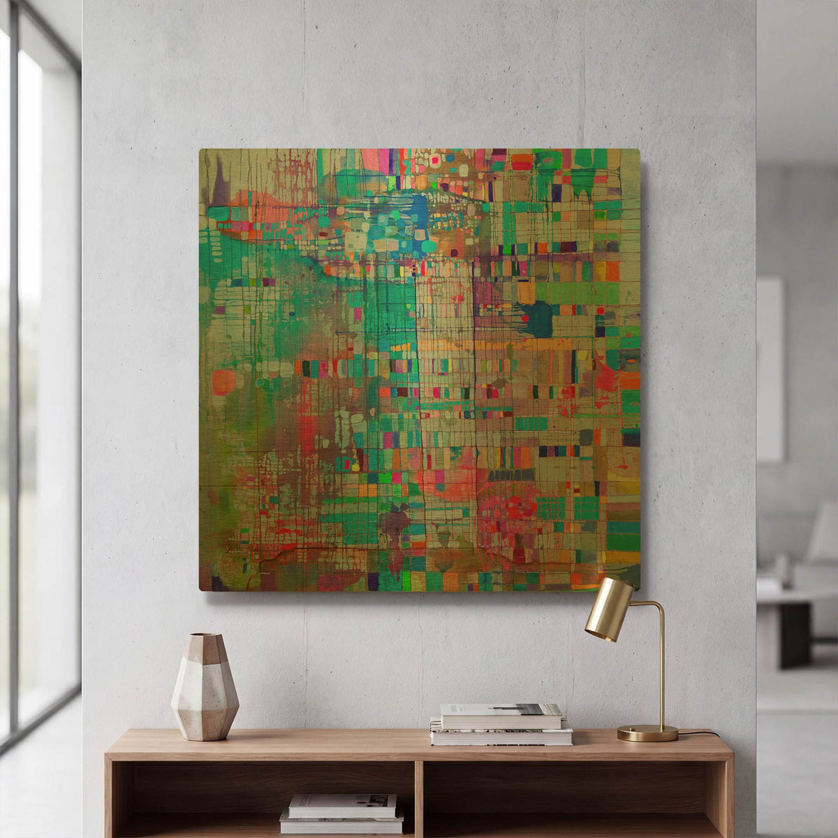 'Matrix Colour Field' By Zwart Gold Metal Wall Art