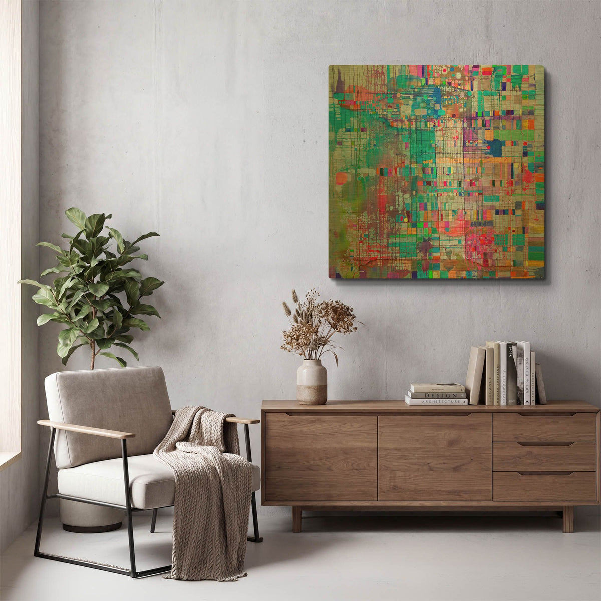 'Matrix Colour Field' By Zwart Gold Metal Wall Art