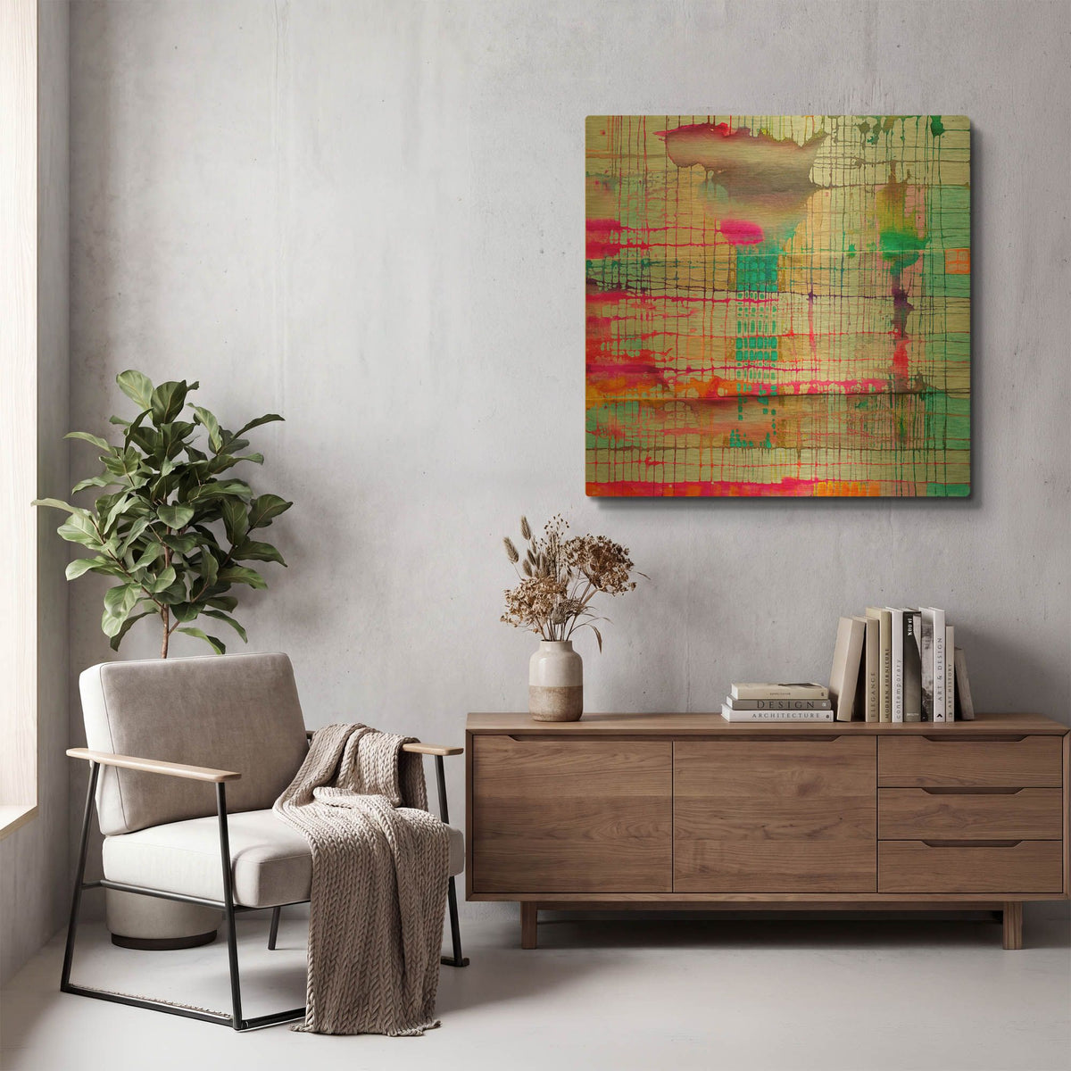 'Matrix Twig' By Zwart Gold Metal Wall Art