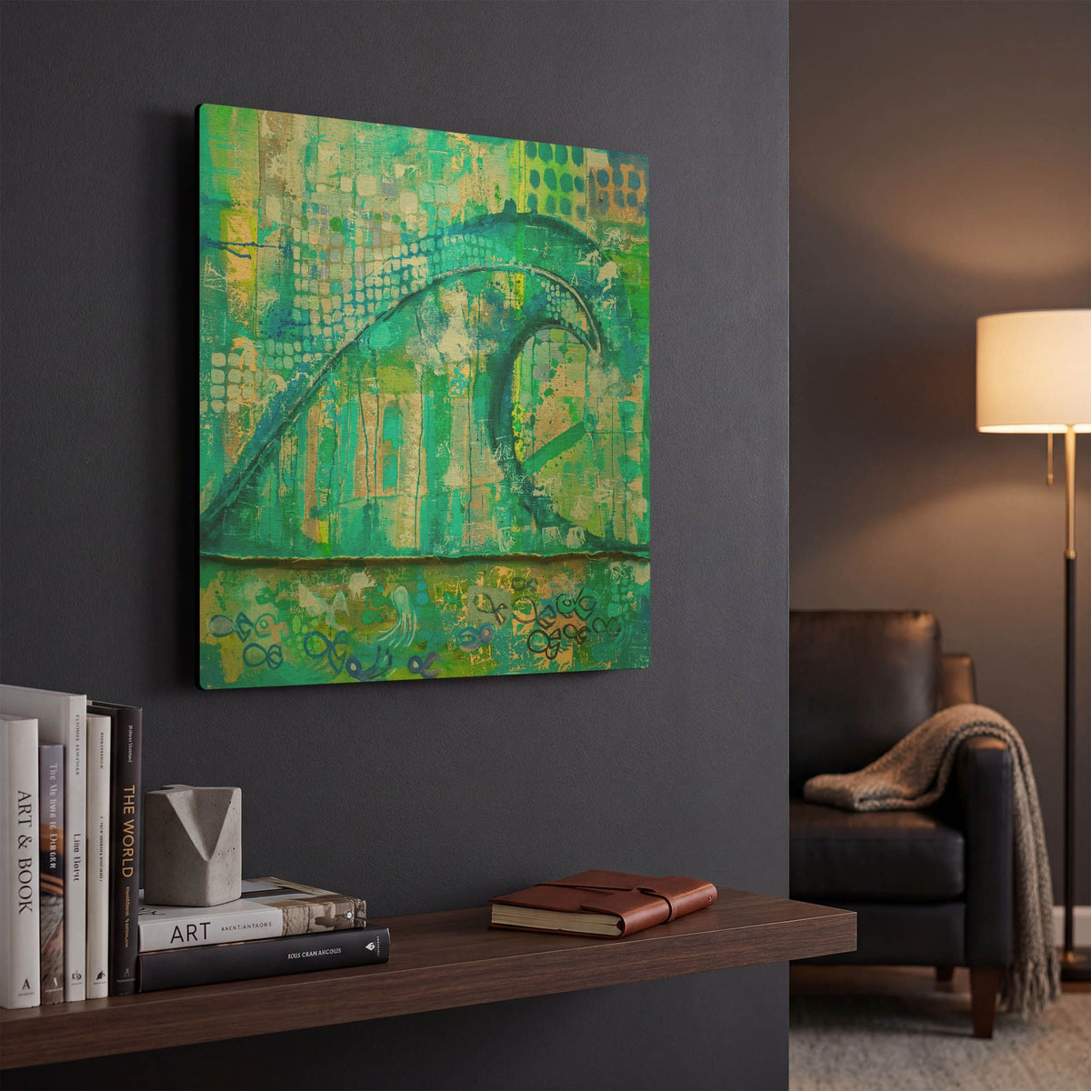 'Wave Fish' By Zwart Gold Metal Wall Art