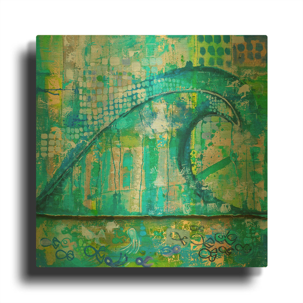 'Wave Fish' By Zwart Gold Metal Wall Art