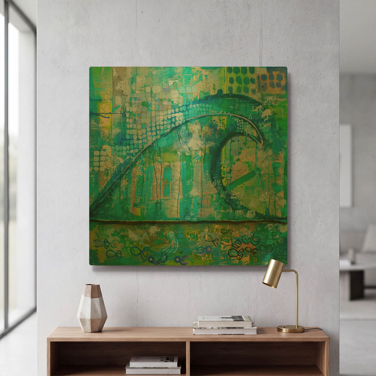 'Wave Fish' By Zwart Gold Metal Wall Art