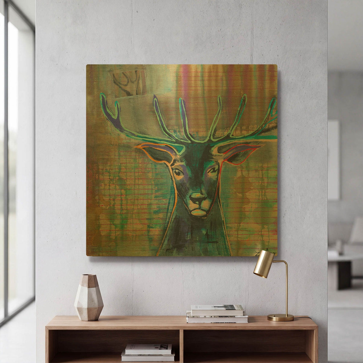 'Dear Deer' By Zwart Gold Metal Wall Art