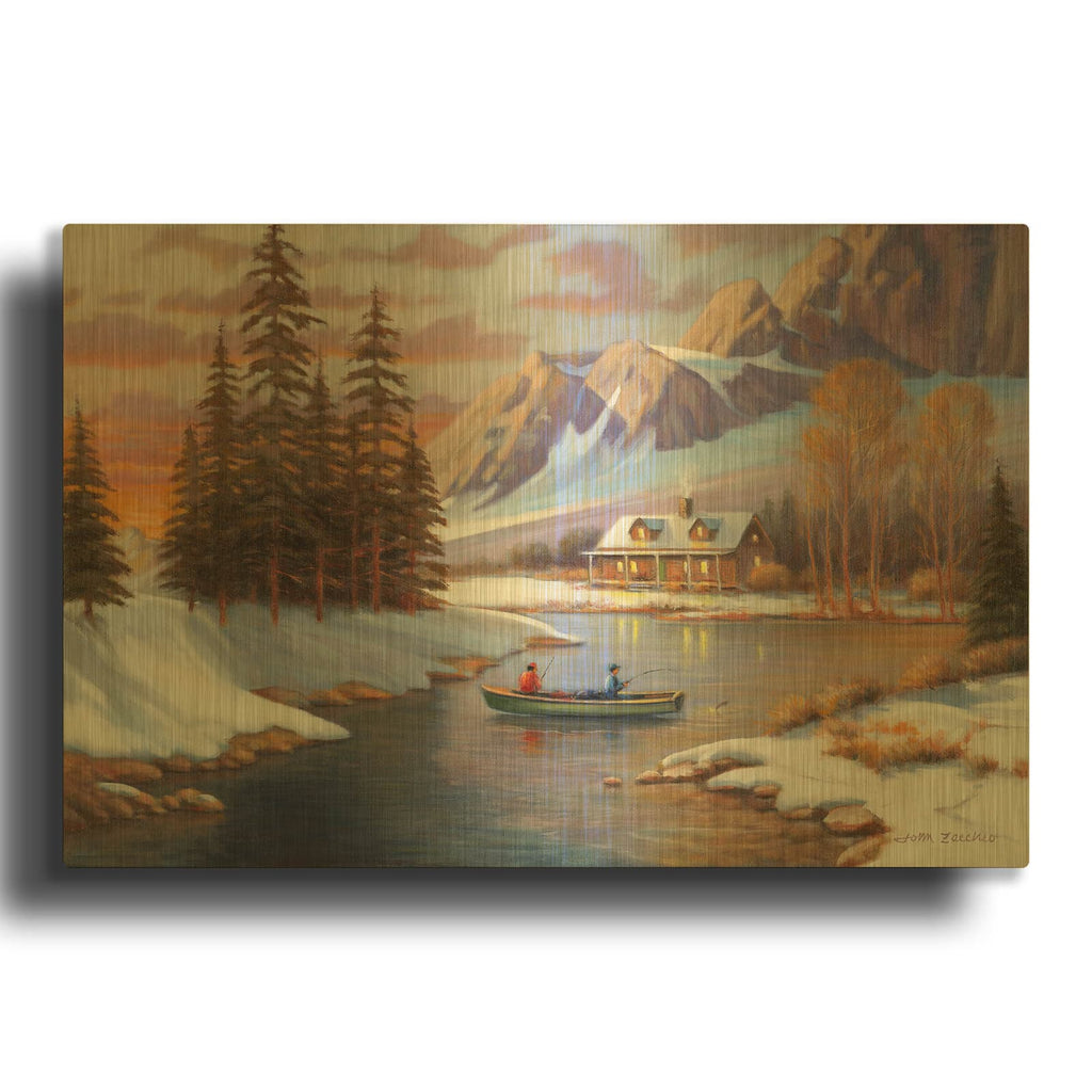 'Last Catch of the Season' By John Zaccheo Gold Metal Wall Art