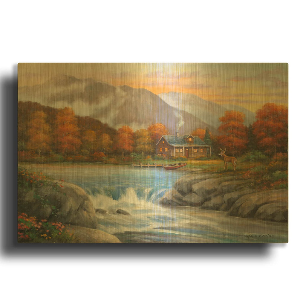 'Soft Light' By John Zaccheo Gold Metal Wall Art