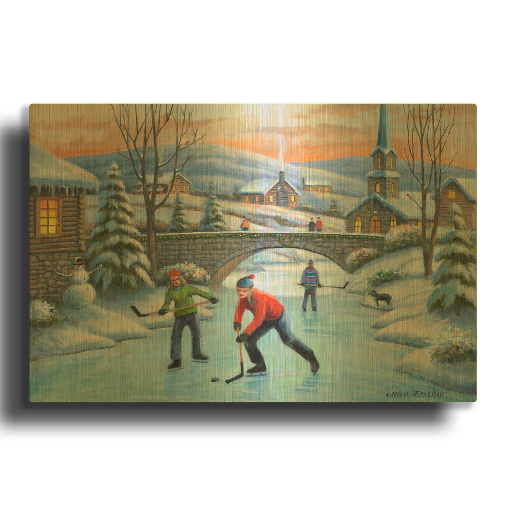 'Going for the Goal' By John Zaccheo Gold Metal Wall Art