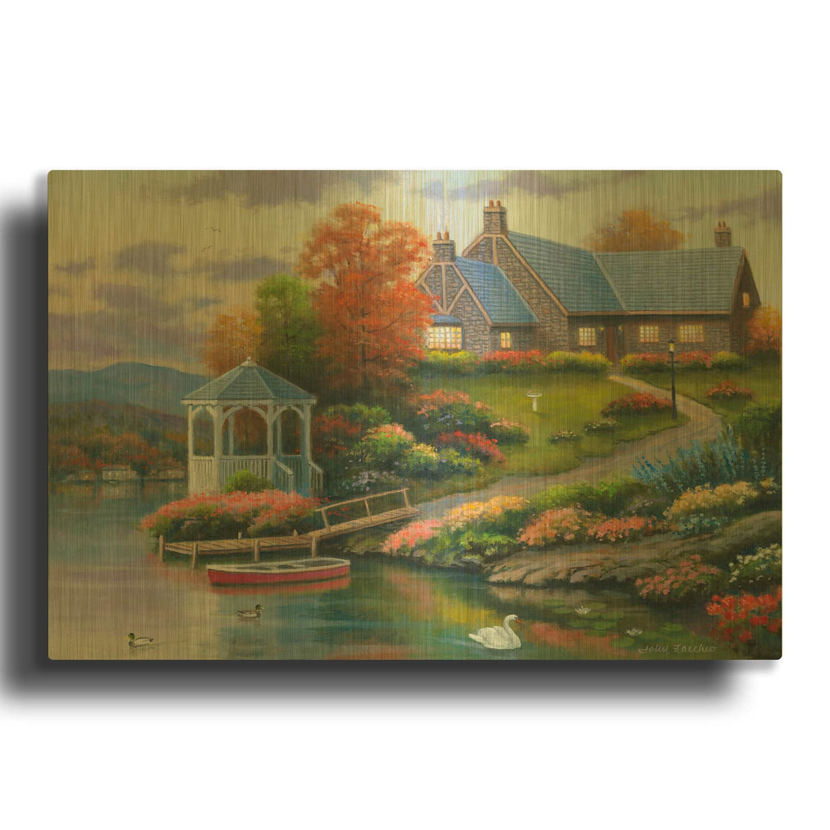 'Almost Autumn' By John Zaccheo Gold Metal Wall Art