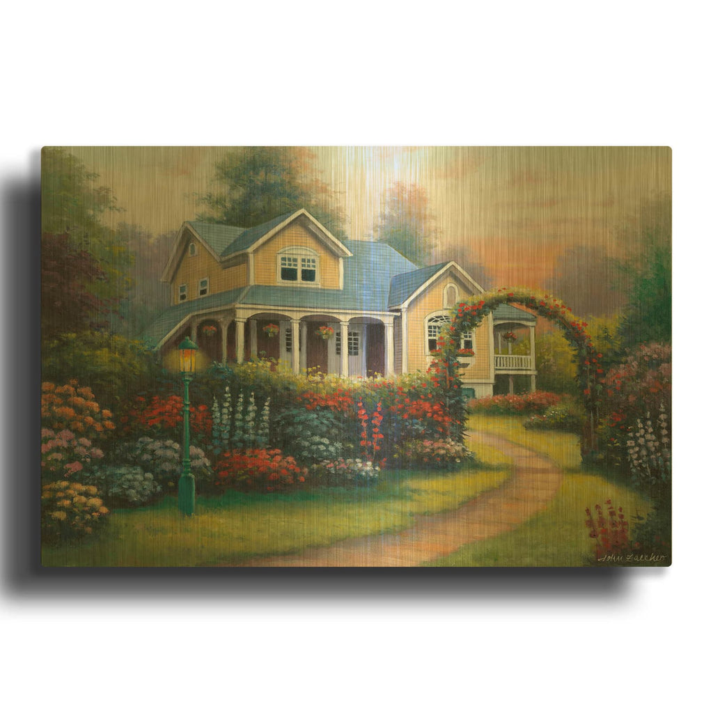 'Delightful Glow' By John Zaccheo Gold Metal Wall Art