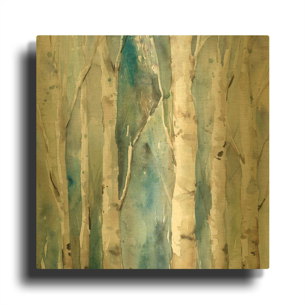 'River Birch' By Carol Robinson Gold Metal Wall Art