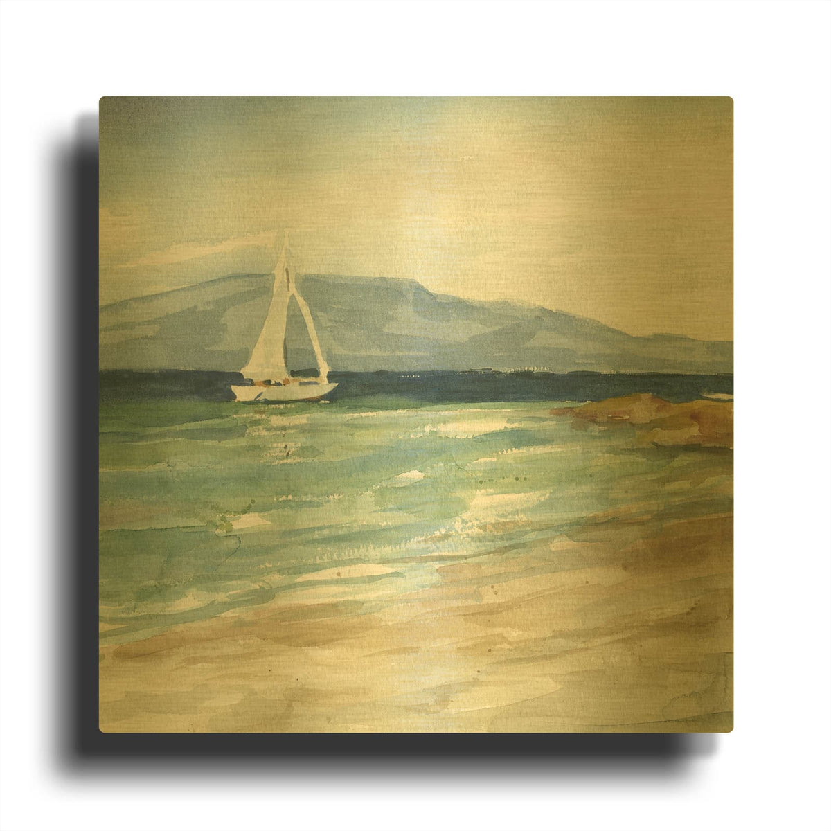 'Come Sail Away 2' By Carol Robinson Gold Metal Wall Art