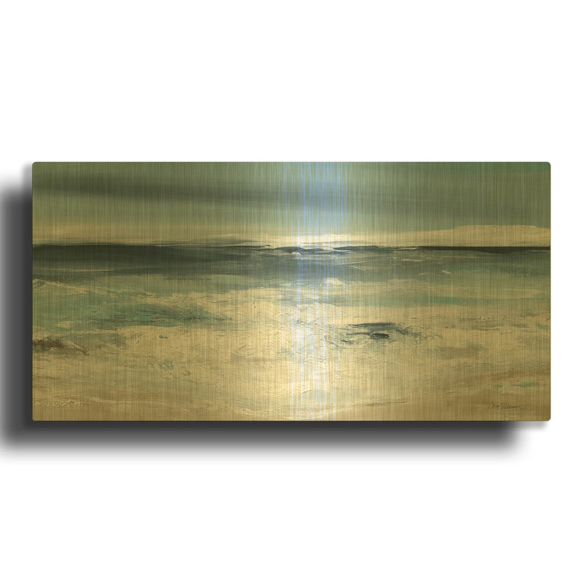 'Long Beach' By Carol Robinson Gold Metal Wall Art