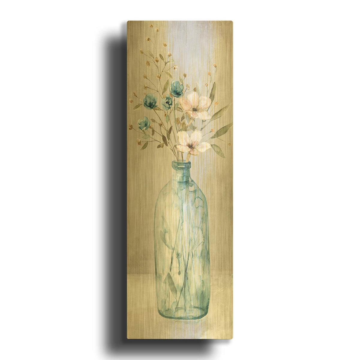 'Provincial Bouquet I' By Carol Robinson Gold Metal Wall Art