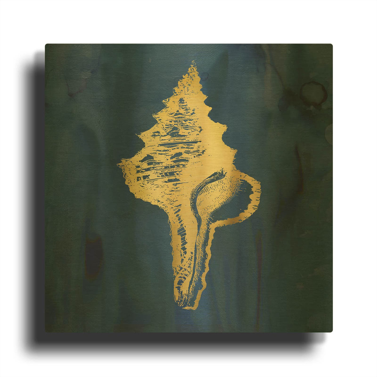 'Indigo Sea Treasure I' By Carol Robinson Gold Metal Wall Art
