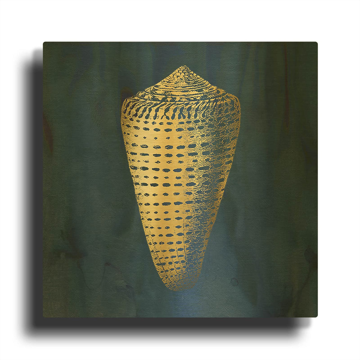 'Indigo Sea Treasure II' By Carol Robinson Gold Metal Wall Art