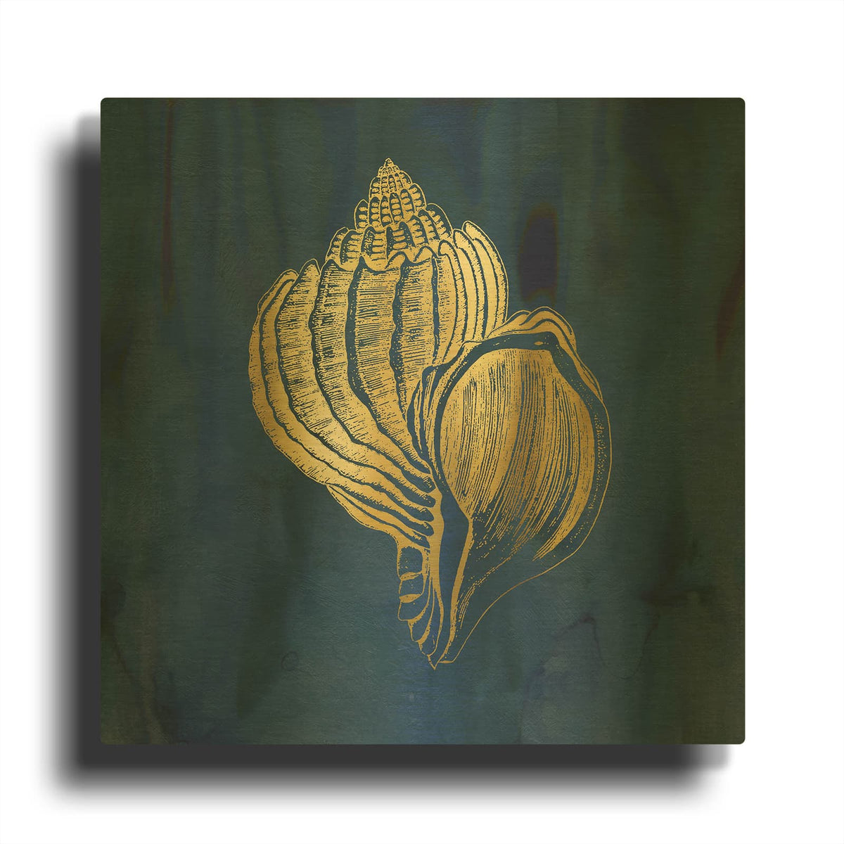 'Indigo Sea Treasure III' By Carol Robinson Gold Metal Wall Art