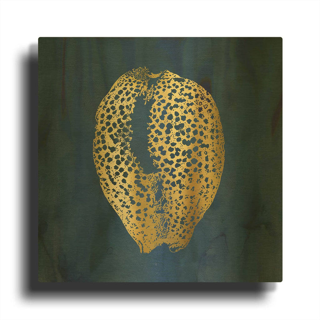 'Indigo Sea Treasure IV' By Carol Robinson Gold Metal Wall Art