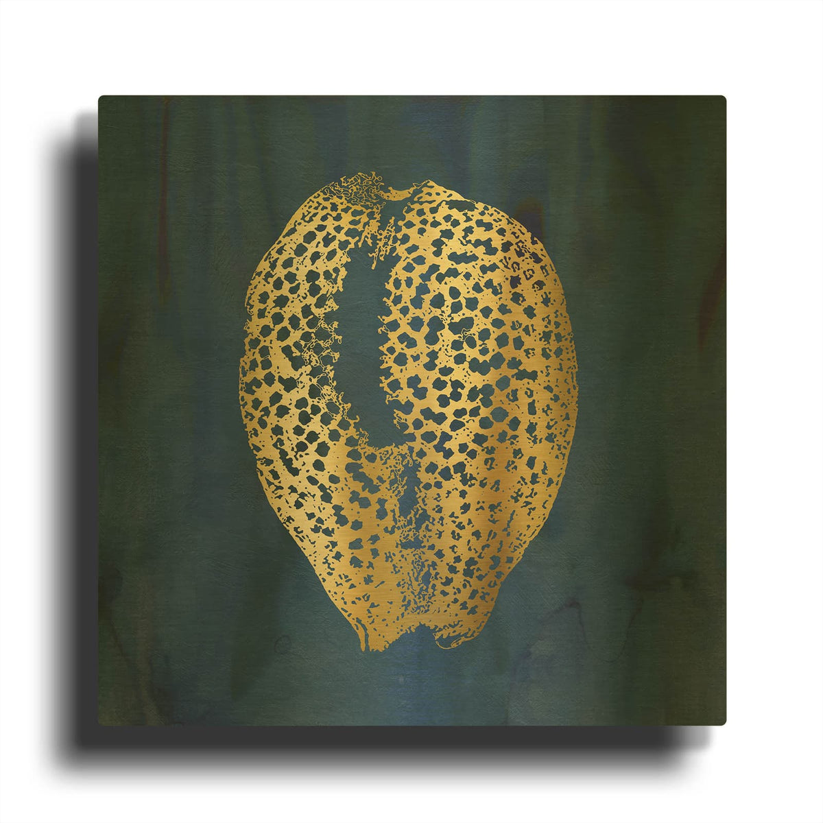 'Indigo Sea Treasure IV' By Carol Robinson Gold Metal Wall Art