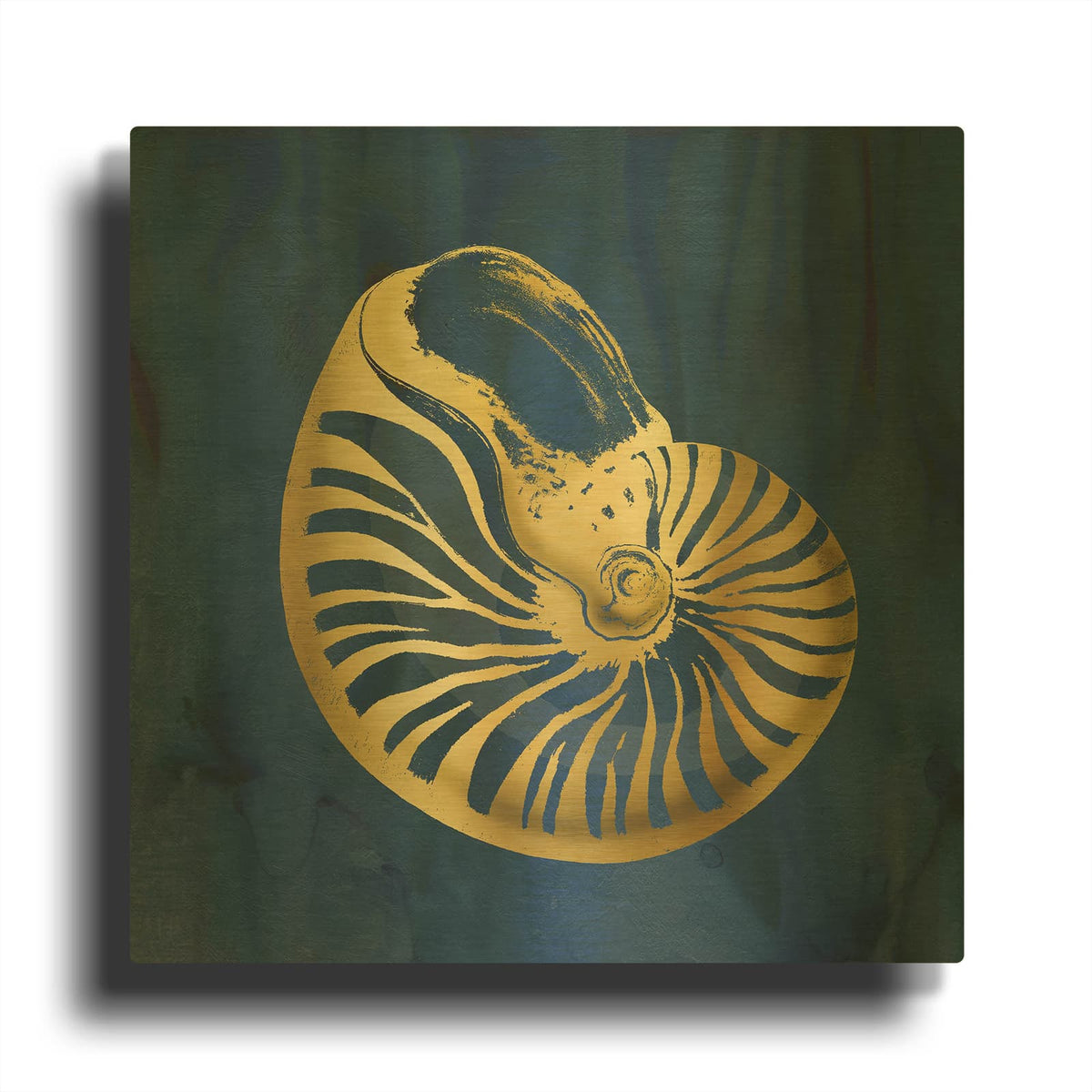 'Indigo Sea Treasure V' By Carol Robinson Gold Metal Wall Art