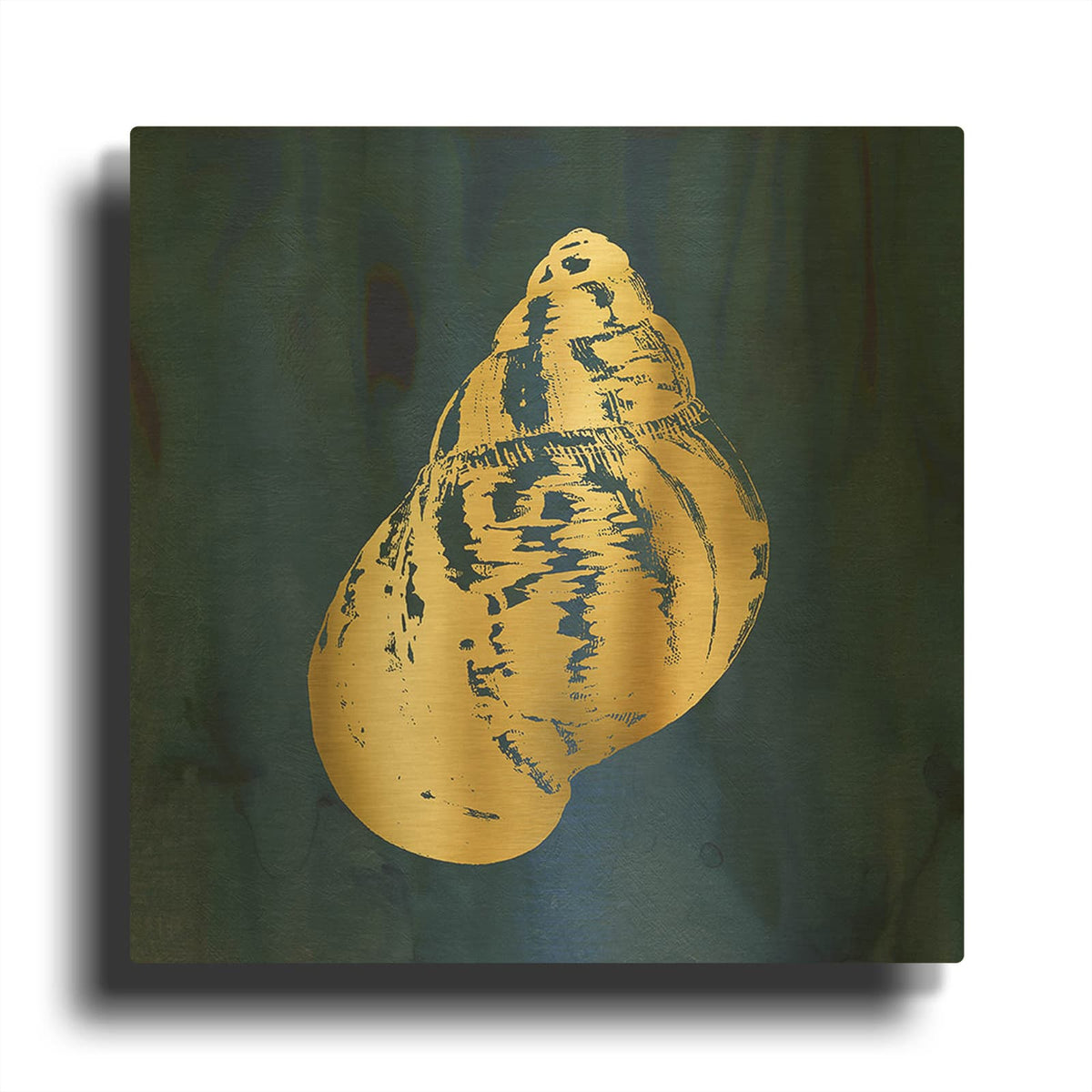 'Indigo Sea Treasure VI' By Carol Robinson Gold Metal Wall Art